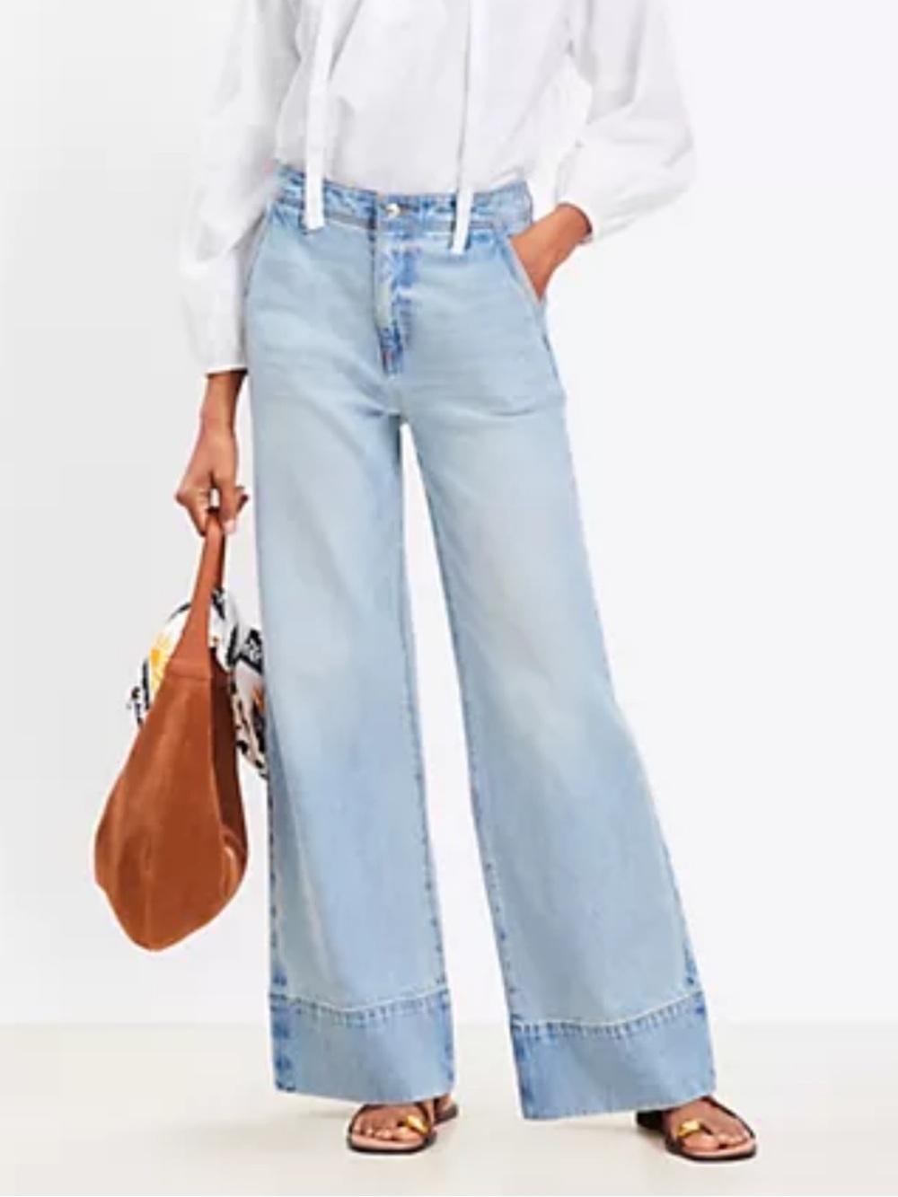 Loft Size 8 (29) Wide Leg Light Blue Women’s Jeans Indigo Light Wash